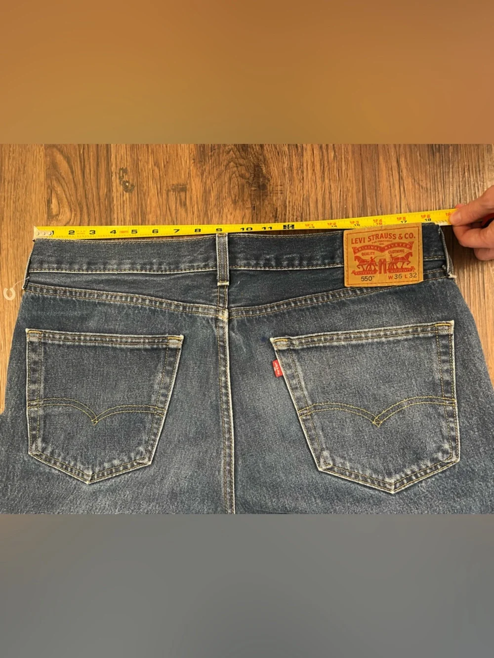 Levi’s vintage Straight-Leg Faded Blue Denim Jeans 36x32 - Picture 3 of 11